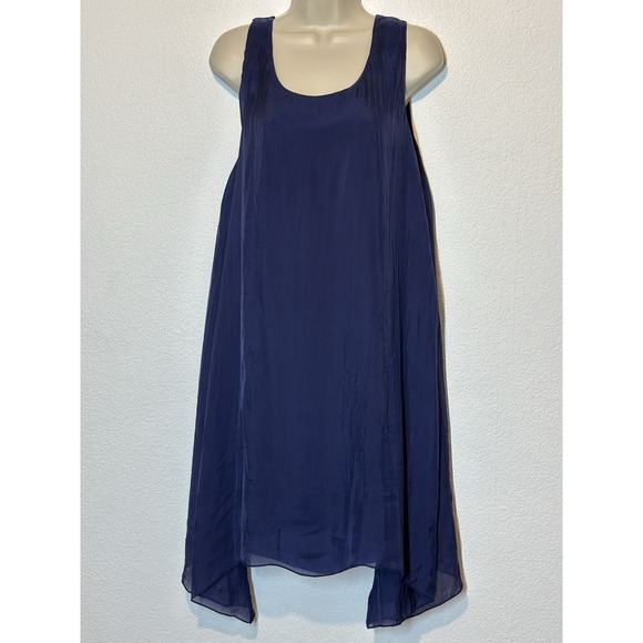 Tommy Bahama Lanai Breeze Sleeveless A Line Dress Blue Travel Comfort - Picture 1 of 7